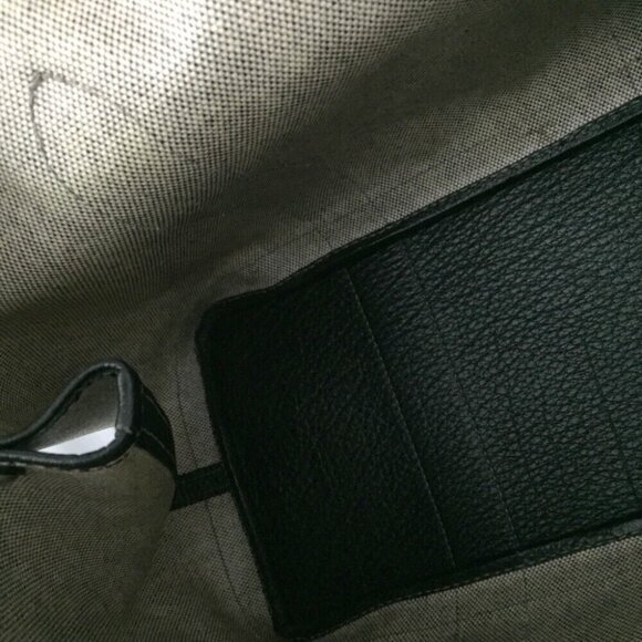 Authentic Hermes Garden Party 36 Greige with Black Leather Trim - Picture 10 of 15